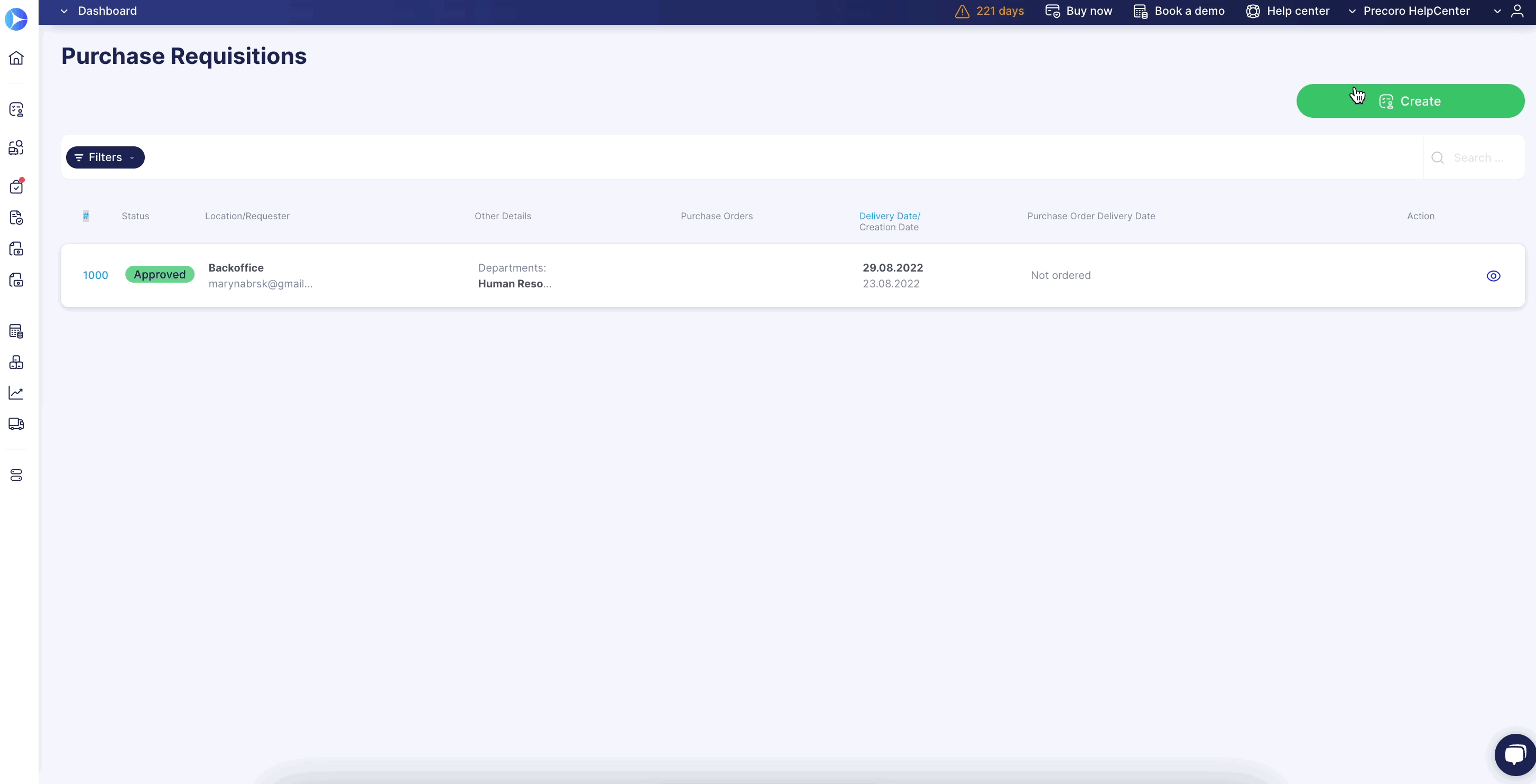 How to Create a Purchase Requisition